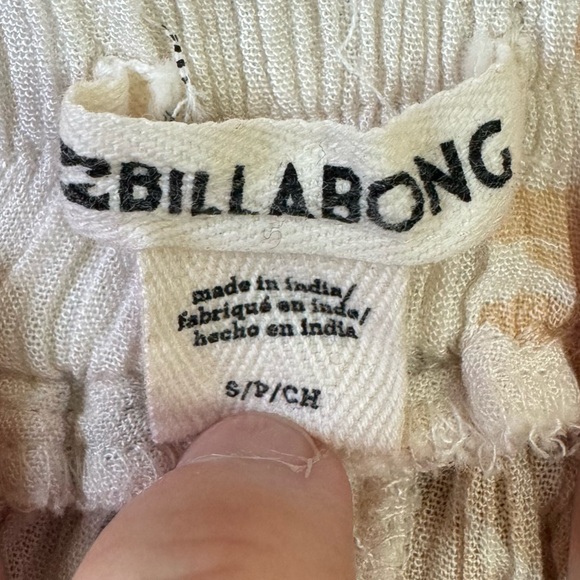 Billabong pants women small tropical print mock wrap pant high waist capri - Picture 5 of 8